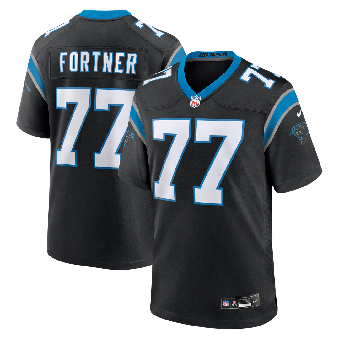 Luke Fortner Carolina Panthers Nike Team Game Jersey -  Black