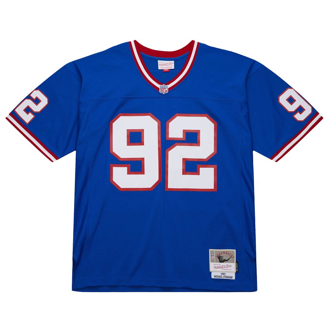 Michael Strahan New York Giants Mitchell & Ness Big & Tall 1993 Retired Player Replica Jersey - Royal