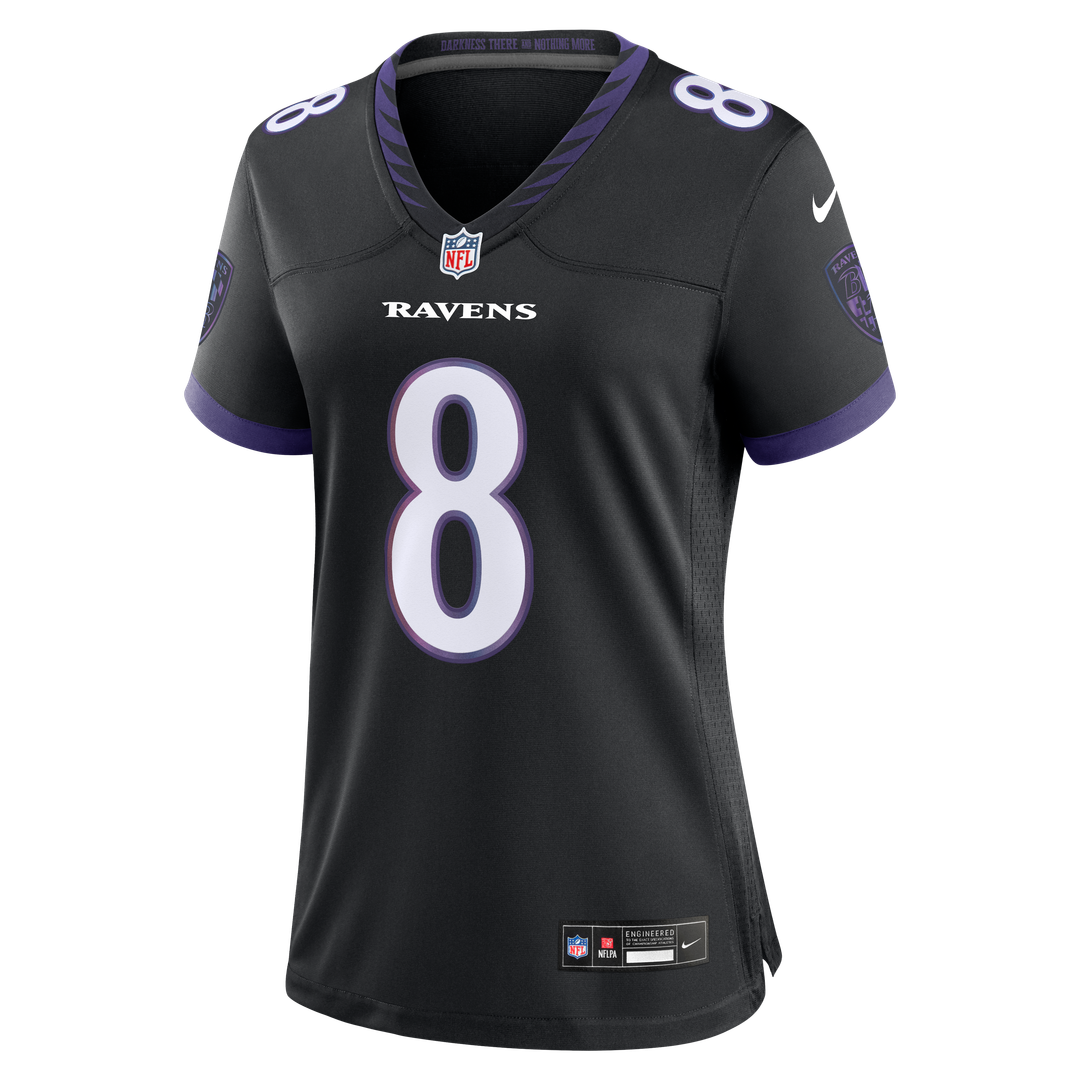 Lamar Jackson Baltimore Ravens Nike Women's Alternate Game Jersey - Black