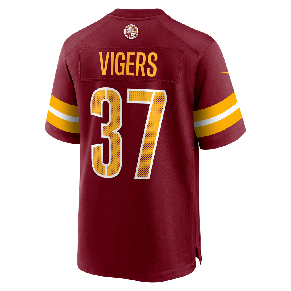 Car'lin Vigers Washington Commanders Nike Team Game Jersey -  Burgundy
