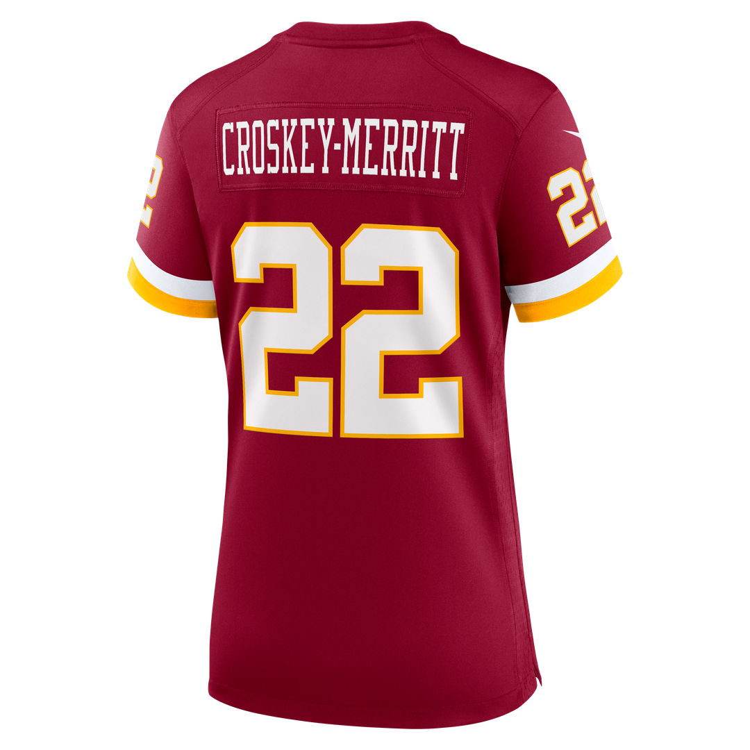 Jacory Croskey-Merritt Washington Commanders Nike Women's Hail Raiser Alternate Game Jersey - Black