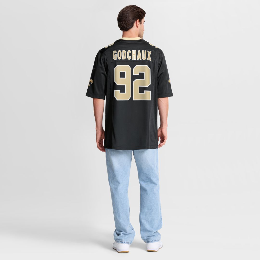 Davon Godchaux New Orleans Saints Nike Team Game Jersey -  Black