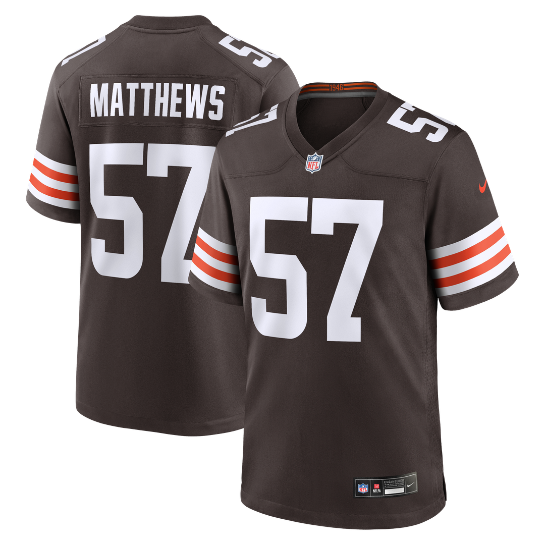 Clay Matthews Cleveland Browns Nike Game Retired Player Jersey - Brown