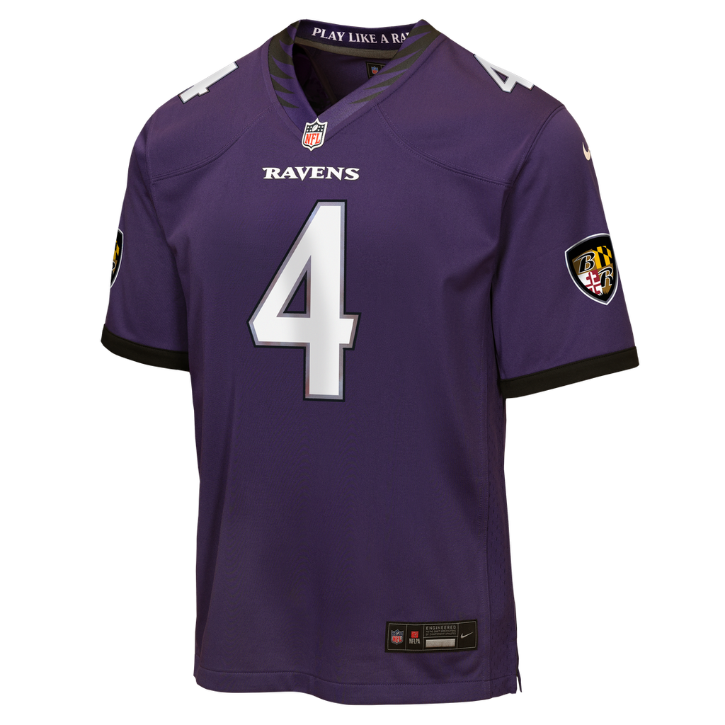 Zay Flowers Baltimore Ravens Nike Youth Alternate Game Jersey - Black