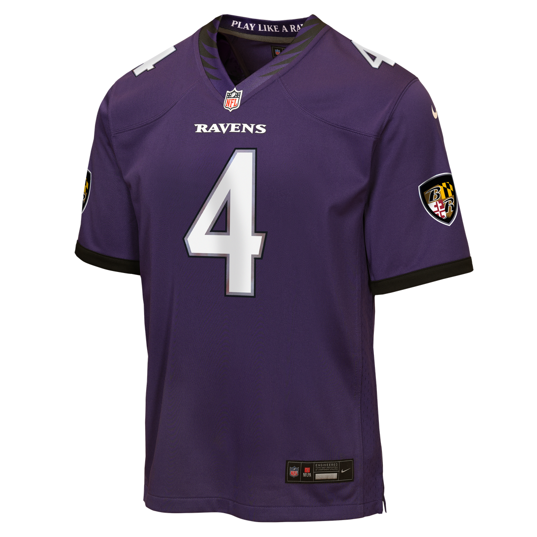 Zay Flowers Baltimore Ravens Nike Youth Alternate Game Jersey - Black
