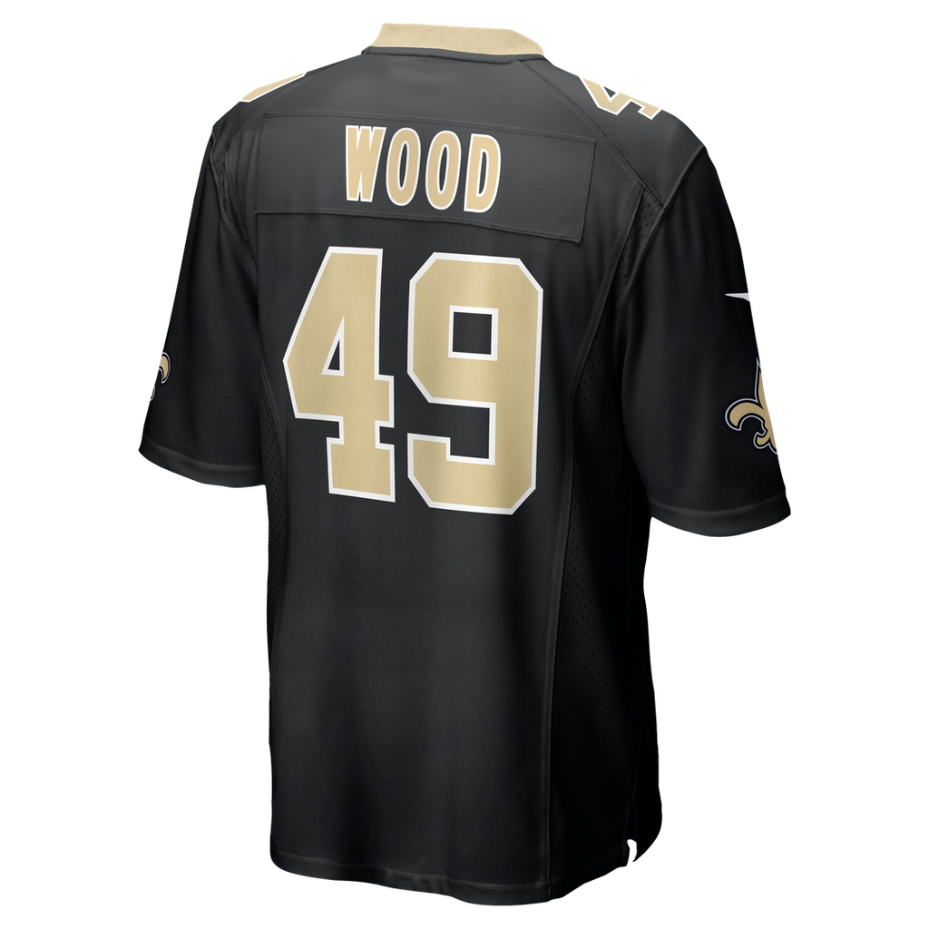 Zach Wood New Orleans Saints Nike Game Jersey - Black