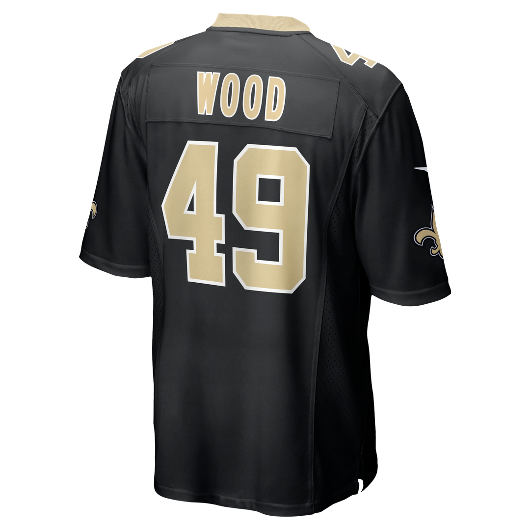 Zach Wood New Orleans Saints Nike Game Jersey - Black