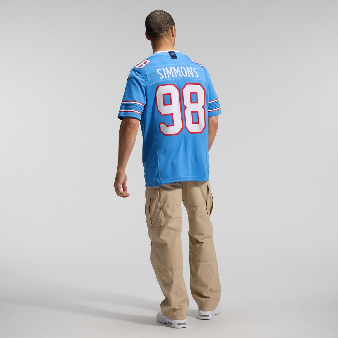 Jeffery Simmons Tennessee Titans Nike Vapor F.U.S.E. Sewn Down Limited Jersey - Light Blue