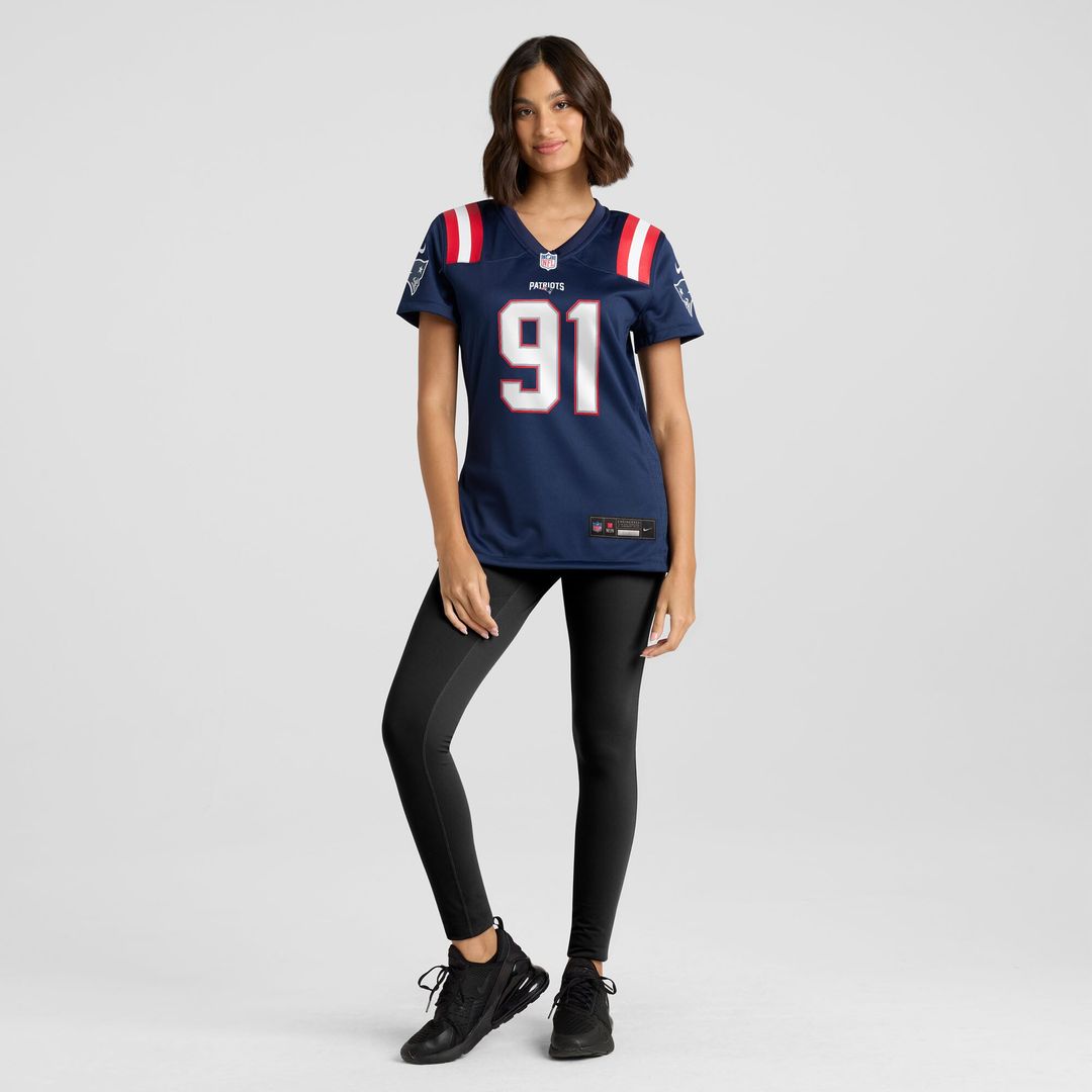 Elijah Ponder New England Patriots Nike Women's Team Game Jersey -  Navy