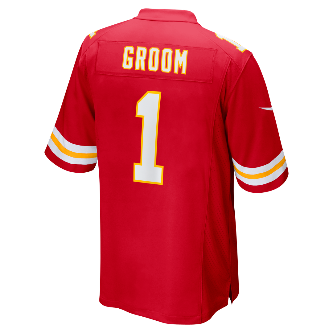 Number 1 Groom Kansas City Chiefs Nike Game Jersey - Red