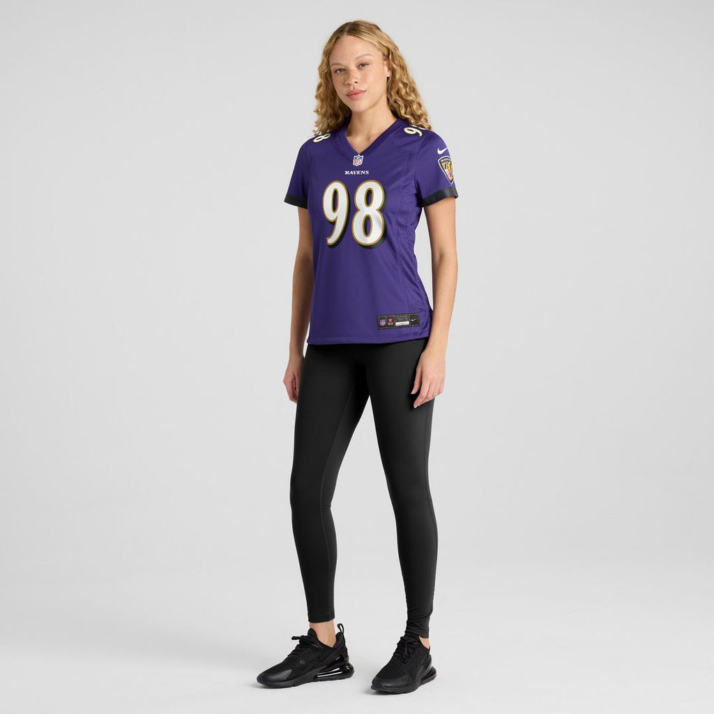 Travis Jones Baltimore Ravens Nike Women's Player Game Jersey - Purple