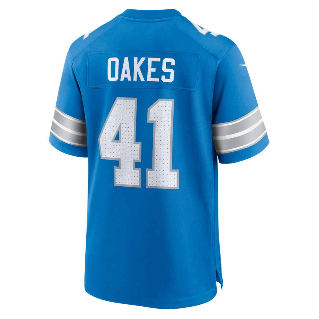 Gunnar Oakes Detroit Lions Nike Team Game Jersey -  Blue