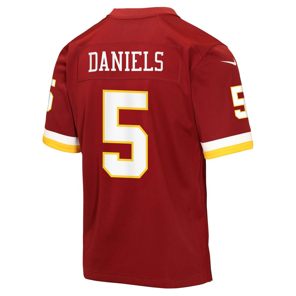 Jayden Daniels Washington Commanders Nike Youth Hail Raiser Alternate Game Jersey - Black