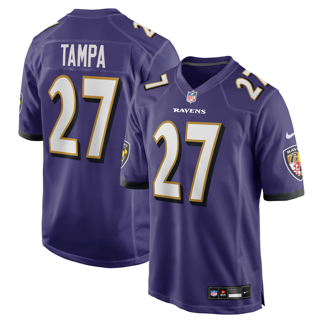 T.J. Tampa Baltimore Ravens Nike Team Game Jersey -  Purple