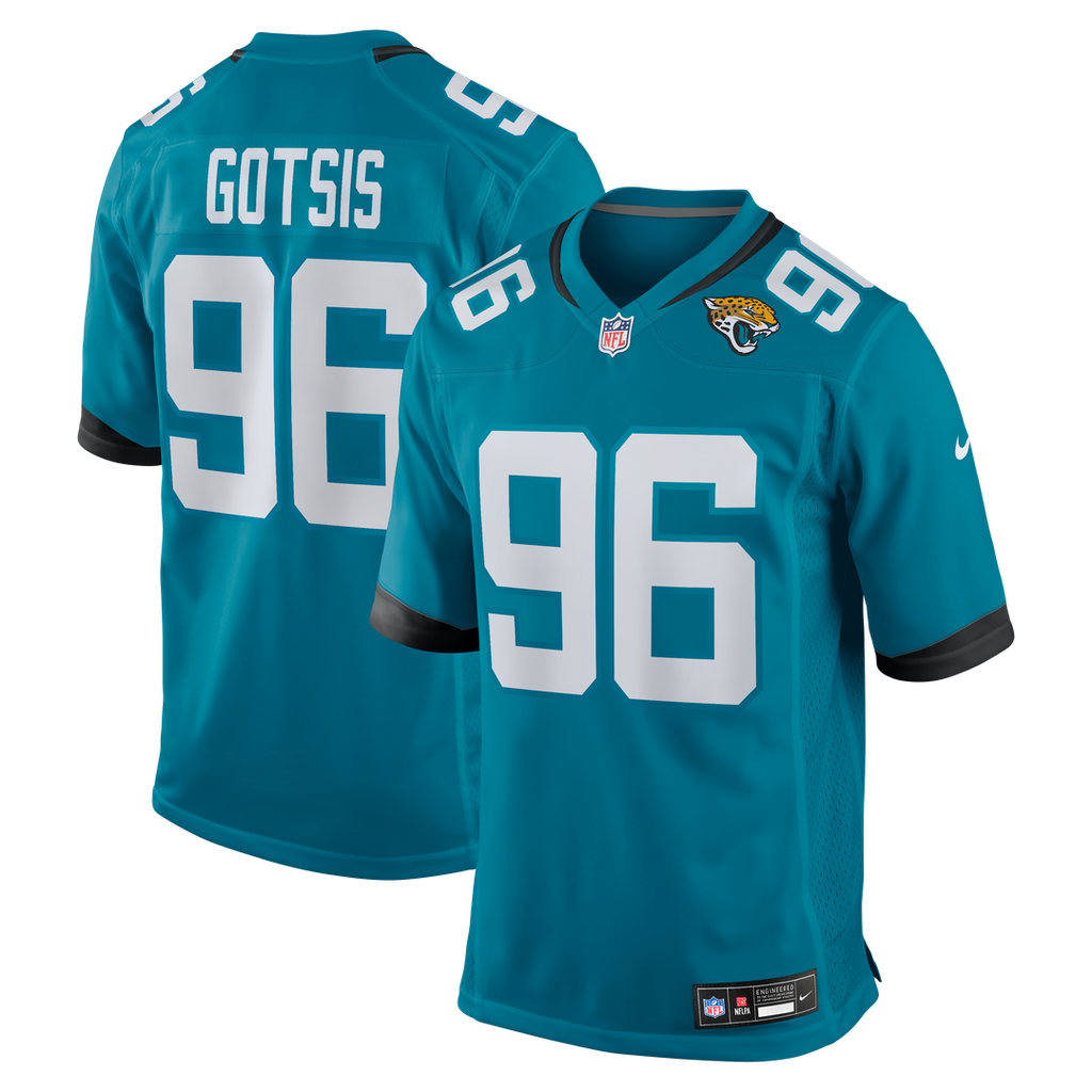 Adam Gotsis Jacksonville Jaguars Nike Game Jersey - Teal