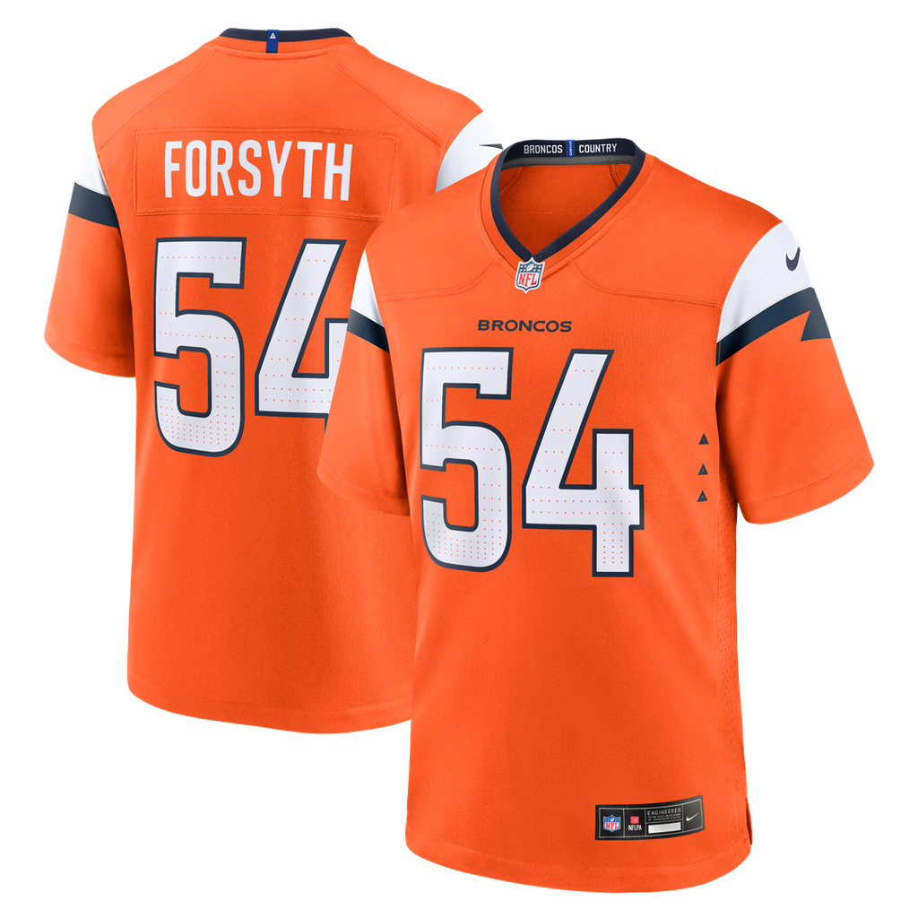 Alex Forsyth Denver Broncos Nike Team Game Jersey -  Orange