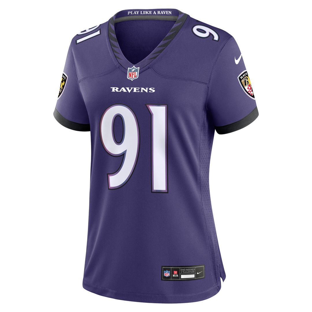 Trey Hendrickson Baltimore Ravens Nike Women's Team Game Jersey - Purple