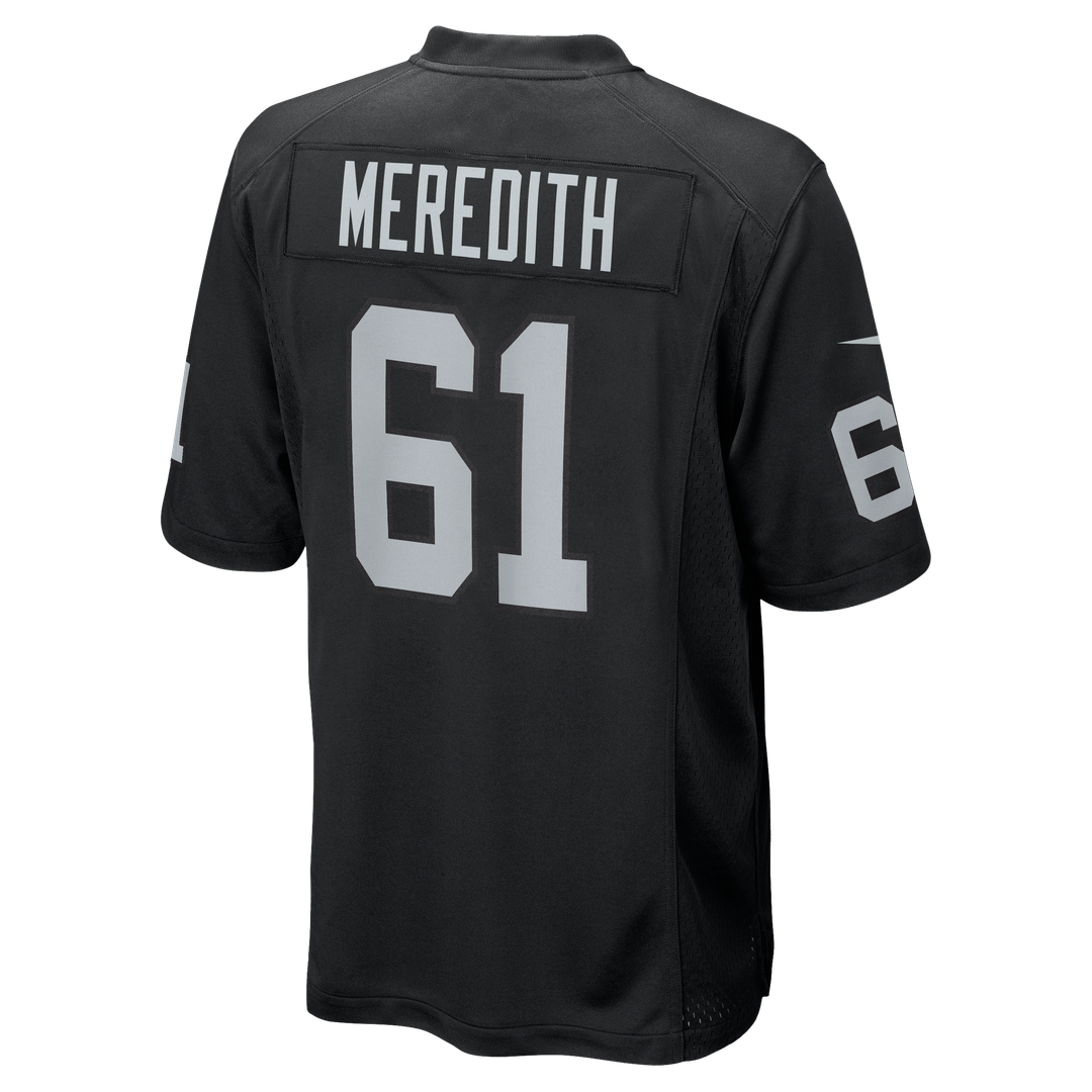 Jordan Meredith Las Vegas Raiders Nike Game Player Jersey - Black