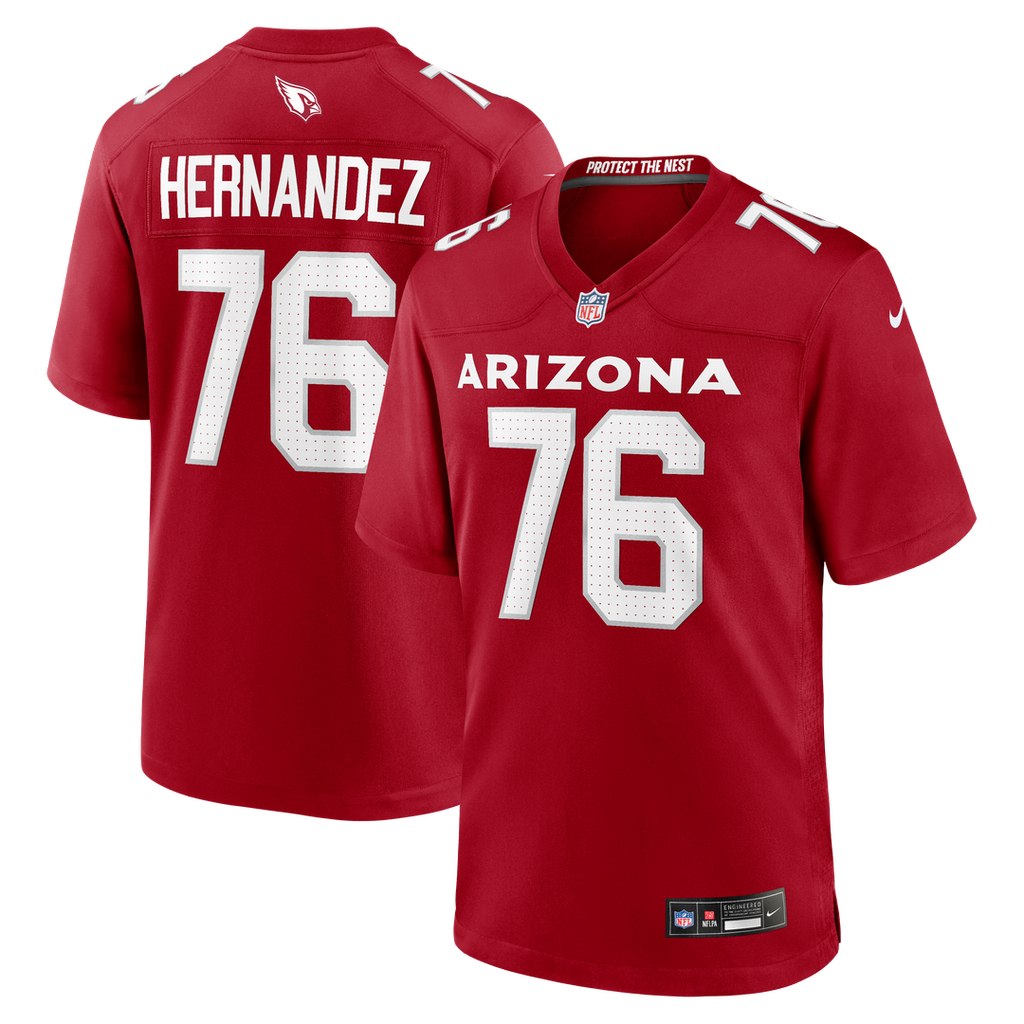 Will Hernandez Arizona Cardinals Nike Team Game Jersey -  Cardinal