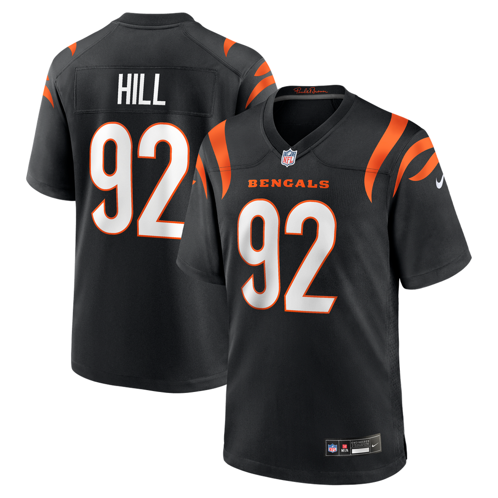 B.J. Hill Cincinnati Bengals Nike Game Jersey - Black