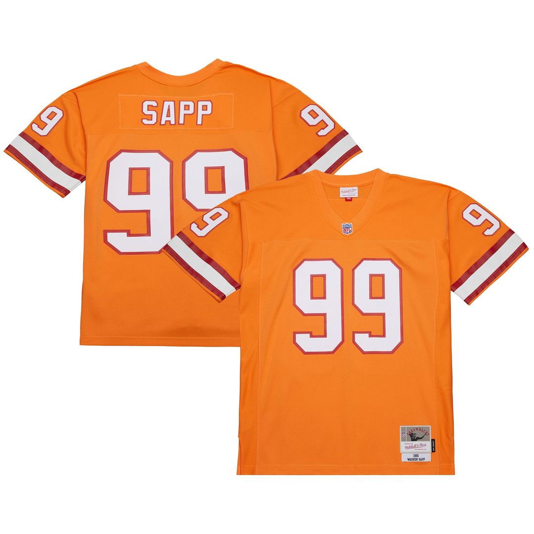 Warren Sapp Tampa Bay Buccaneers Mitchell & Ness 1995 Legacy Replica Jersey - Orange