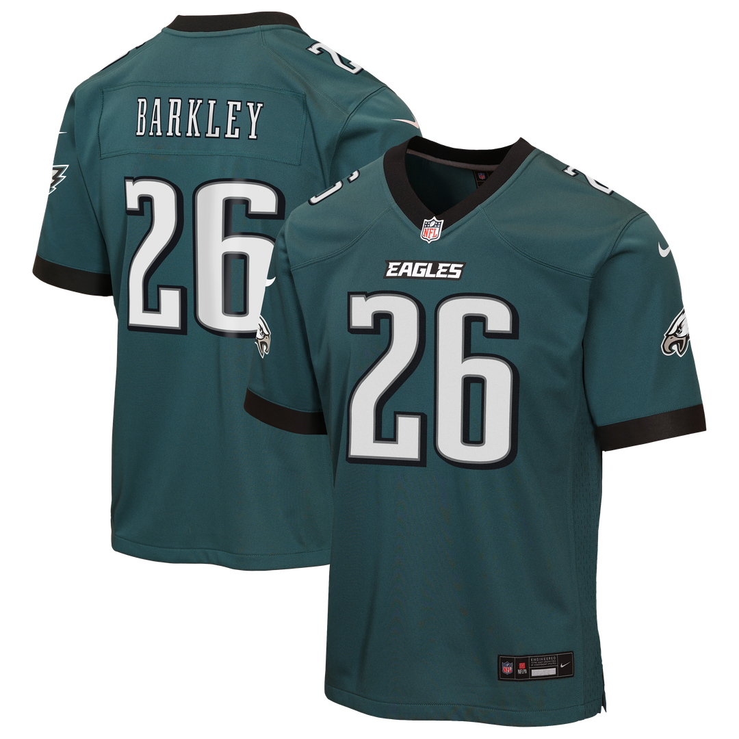Saquon Barkley Philadelphia Eagles Nike Youth Team Game Jersey - Midnight Green