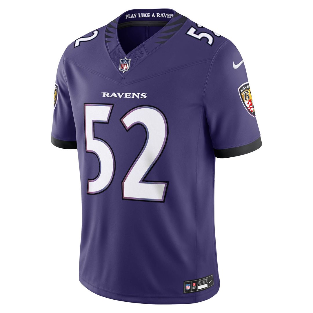 Ray Lewis Baltimore Ravens Nike Vapor F.U.S.E. Stitched Retired Limited Jersey - Purple