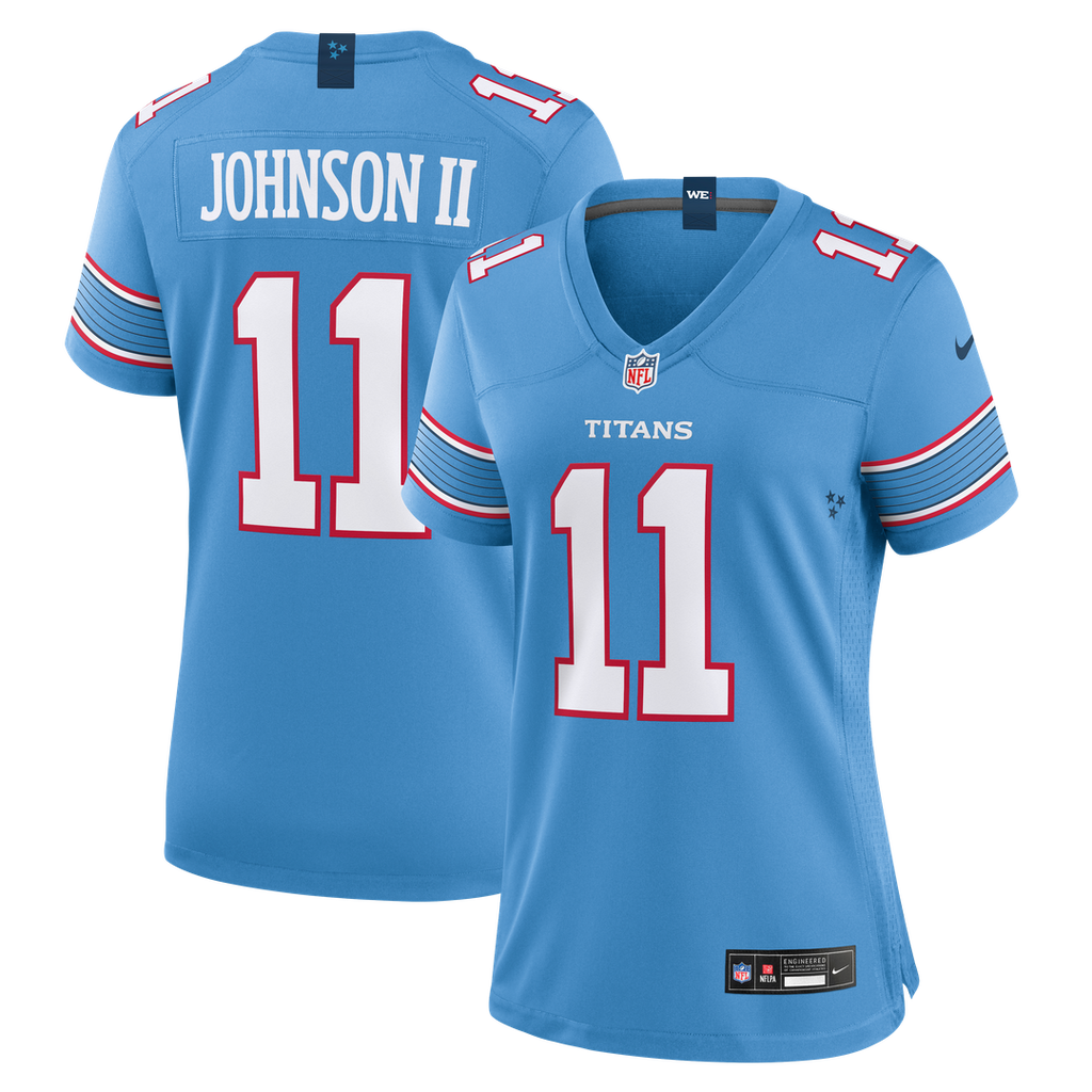 Jermaine Johnson II Tennessee Titans Nike Women's Team Game Jersey -  Light Blue