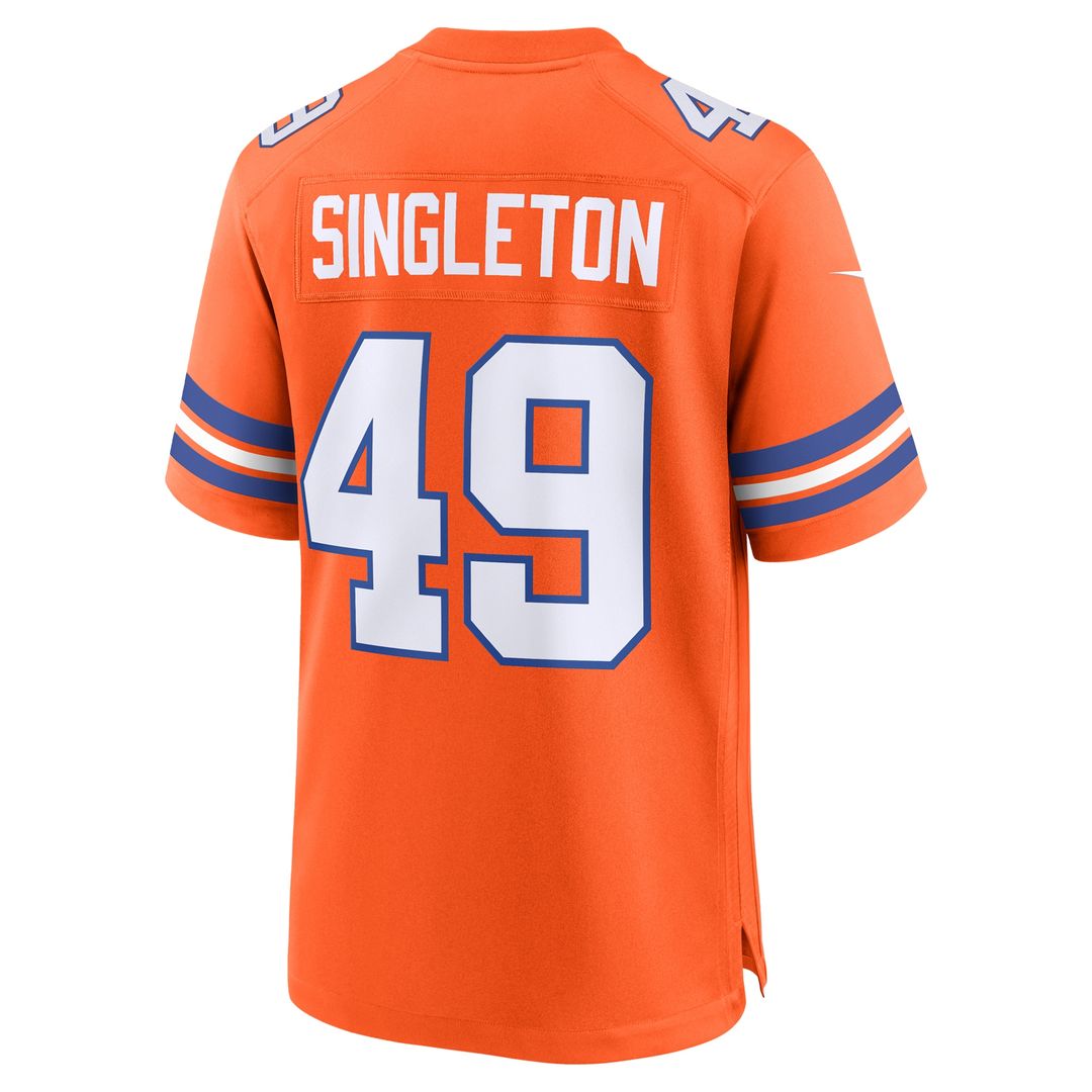 Alex Singleton Denver Broncos Nike Alternate Game Jersey - Orange