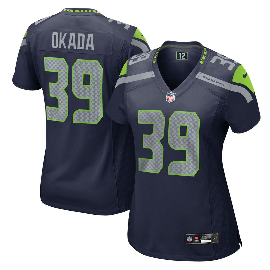 Ty Okada Seattle Seahawks Nike Women's Team Game Jersey -  College Navy