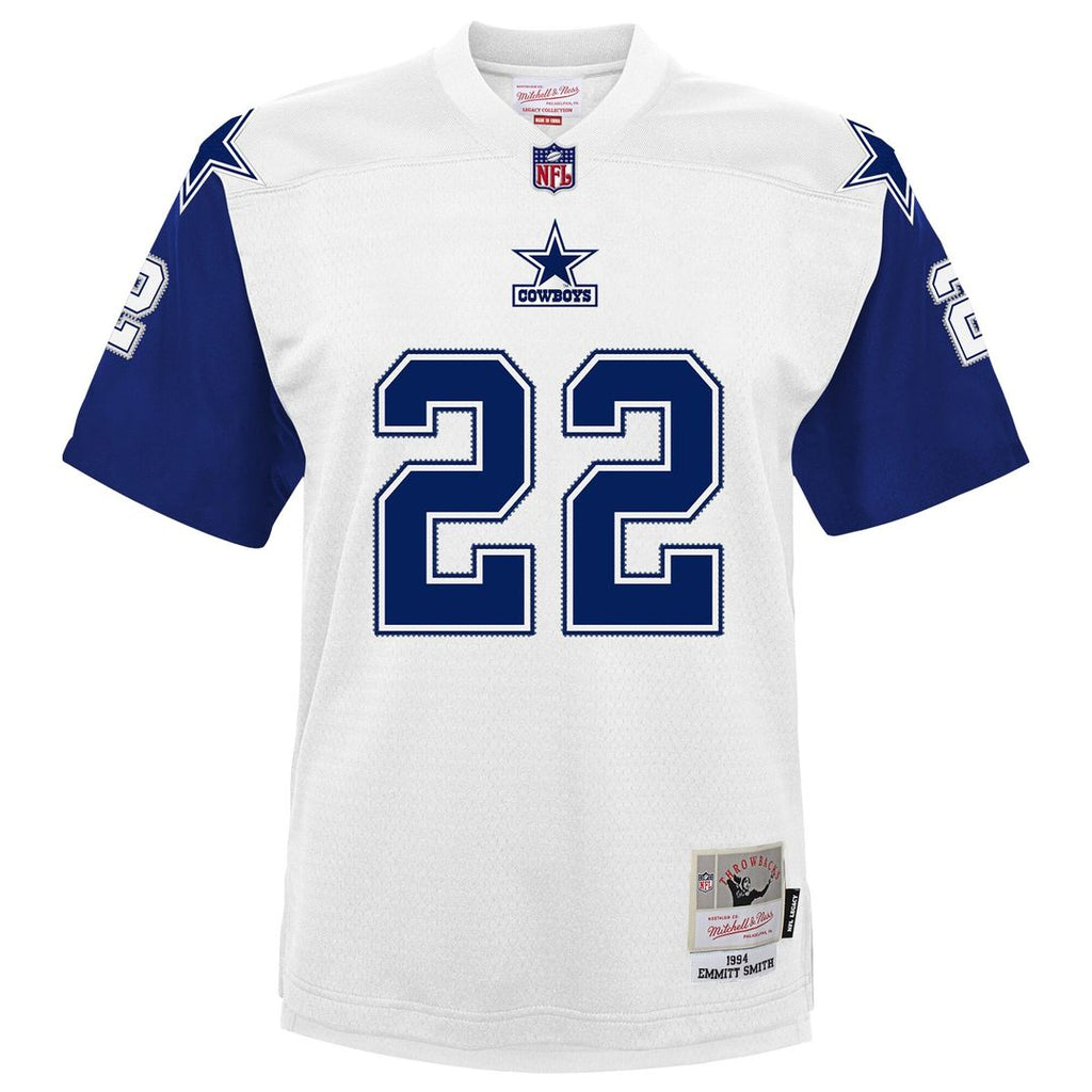 Emmitt Smith Dallas Cowboys Mitchell & Ness Youth 1994 Alternate Legacy Jersey - White
