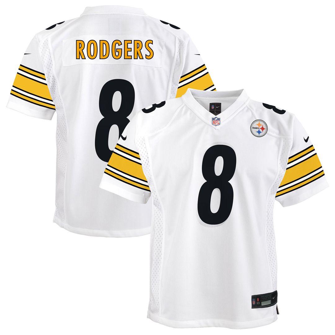 Aaron Rodgers Pittsburgh Steelers Nike Youth  Game Jersey – White