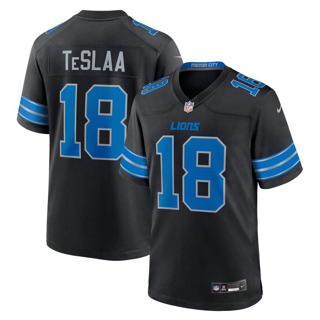 Isaac TeSlaa Detroit Lions Nike Alternate Game Player Jersey - Black