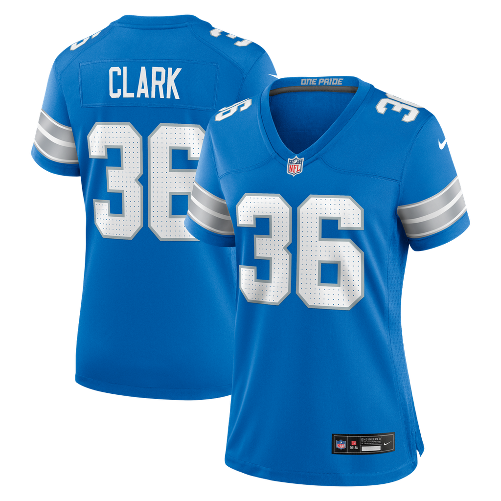 Chuck Clark Detroit Lions Nike Women's Team Game Jersey -  Blue