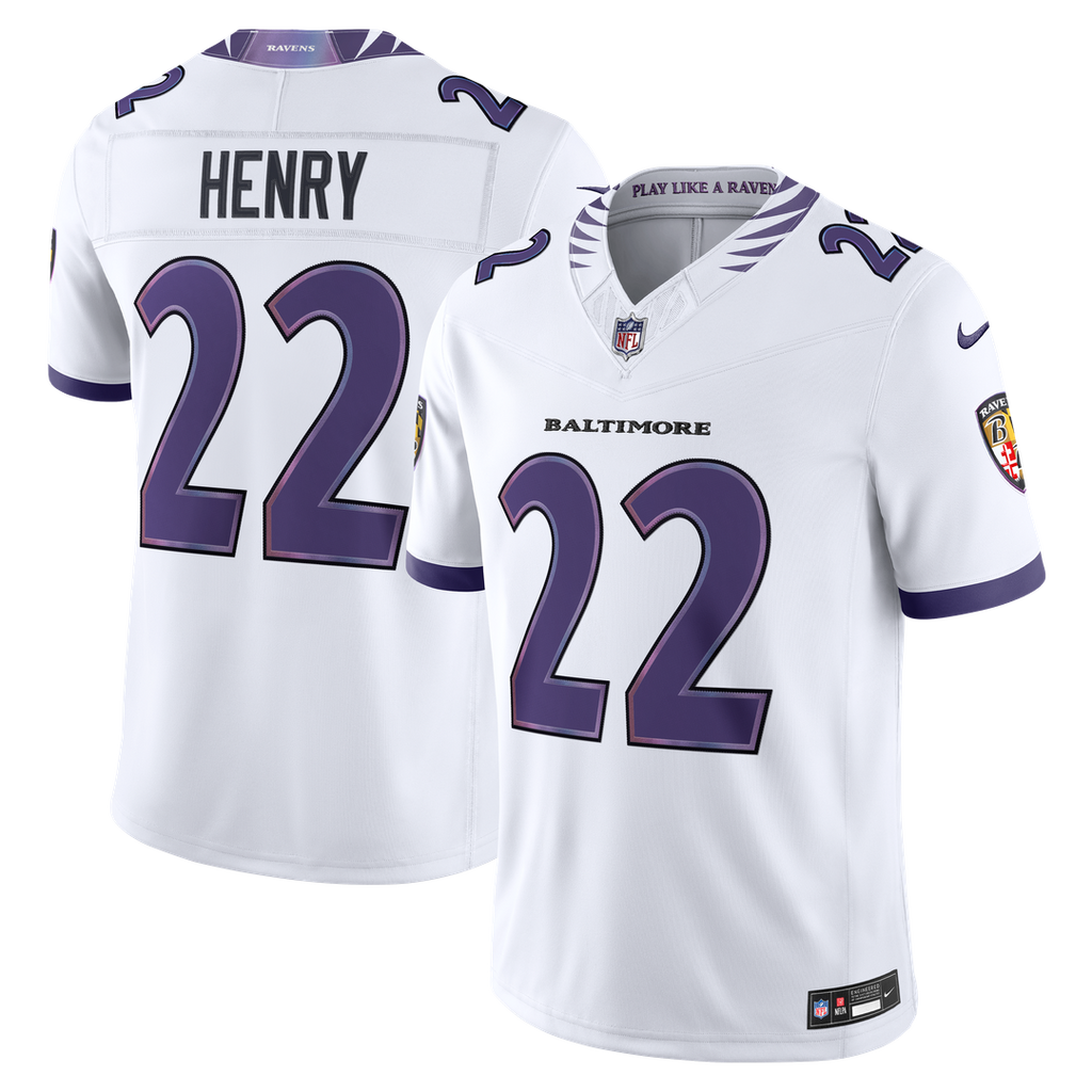 Derrick Henry Baltimore Ravens Nike Vapor F.U.S.E. Stitched Limited Jersey - White