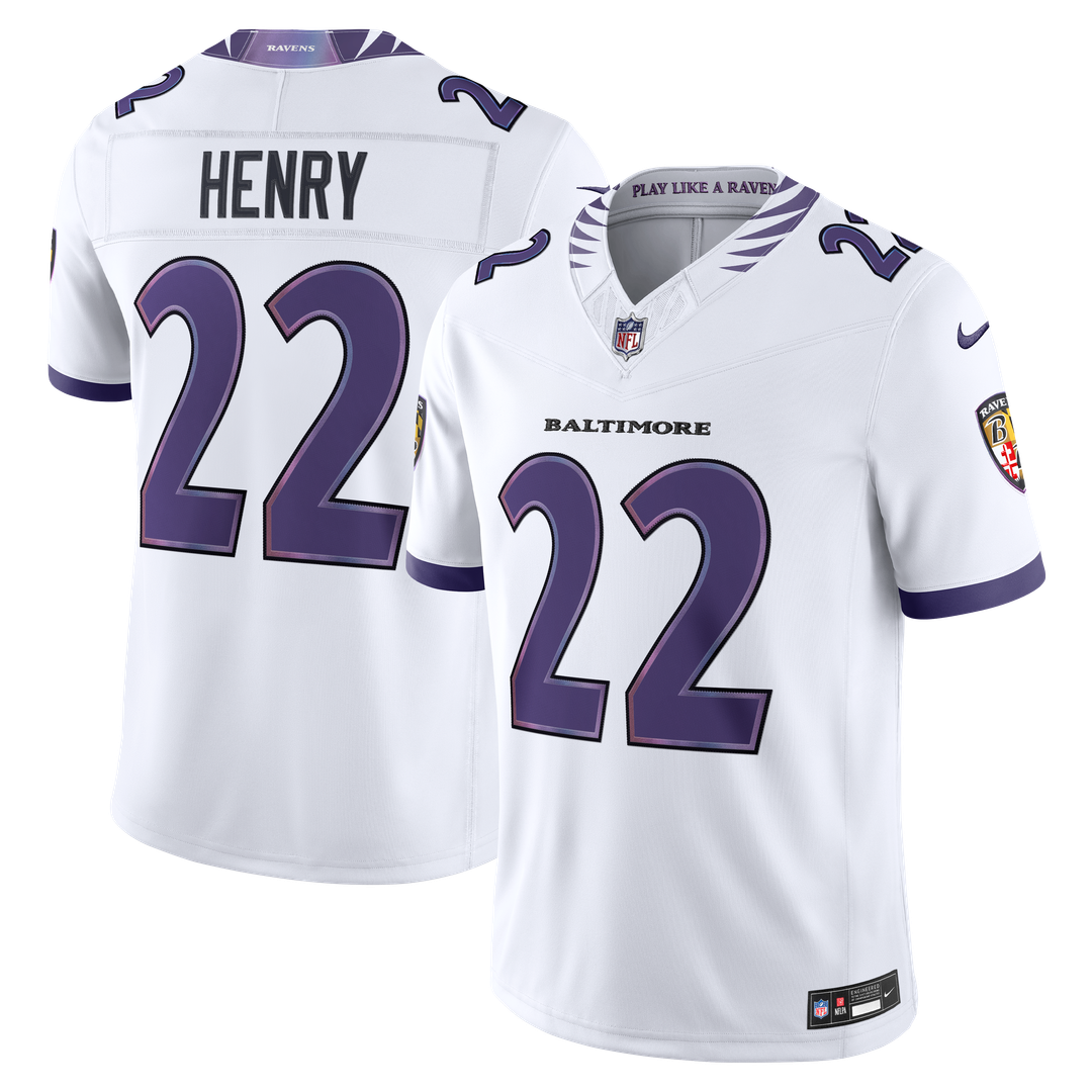 Derrick Henry Baltimore Ravens Nike Vapor F.U.S.E. Stitched Limited Jersey - White