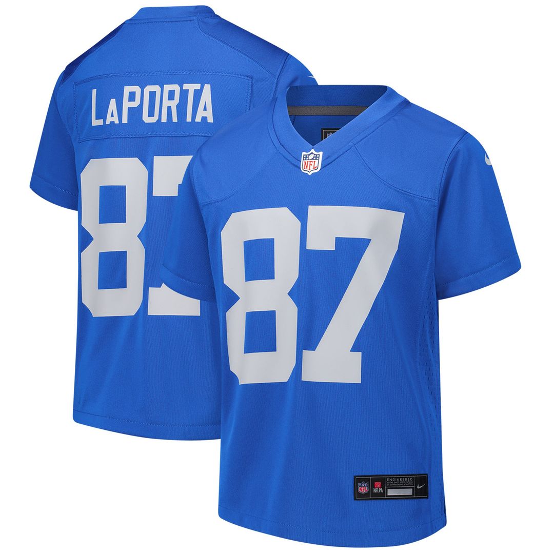 Sam LaPorta Detroit Lions Nike Youth Game Jersey - Blue