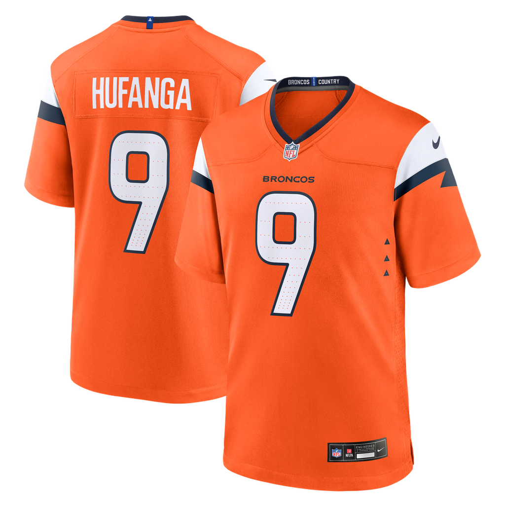 Talanoa Hufanga Denver Broncos Nike Team Game Jersey -  Orange