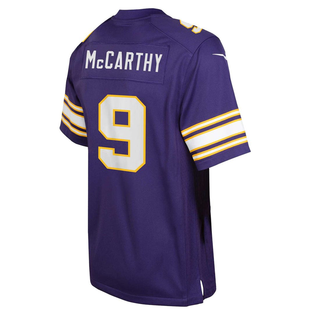 J.J. McCarthy Minnesota Vikings Nike Youth Game Jersey - Purple
