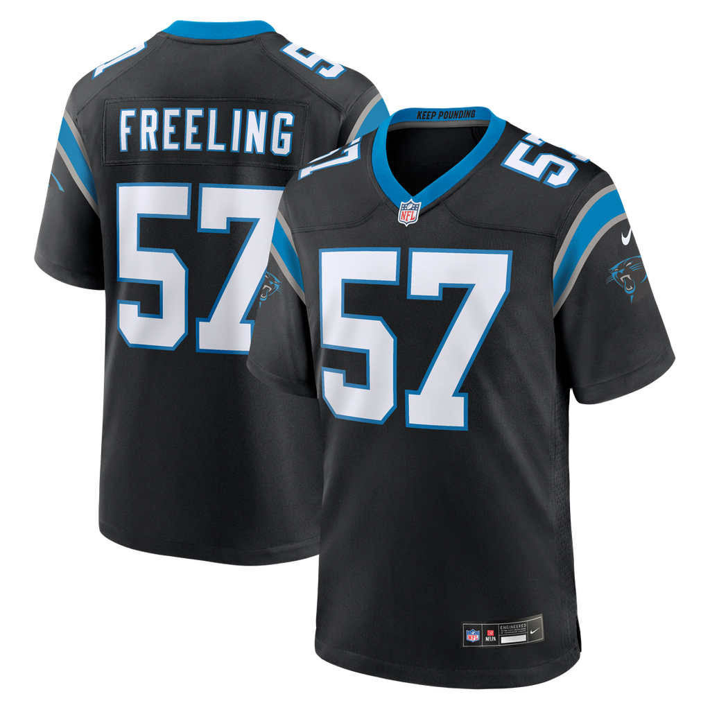 Monroe Freeling Carolina Panthers Nike 2026 NFL Draft First Round Pick No. 19 Team Game Jersey - Black