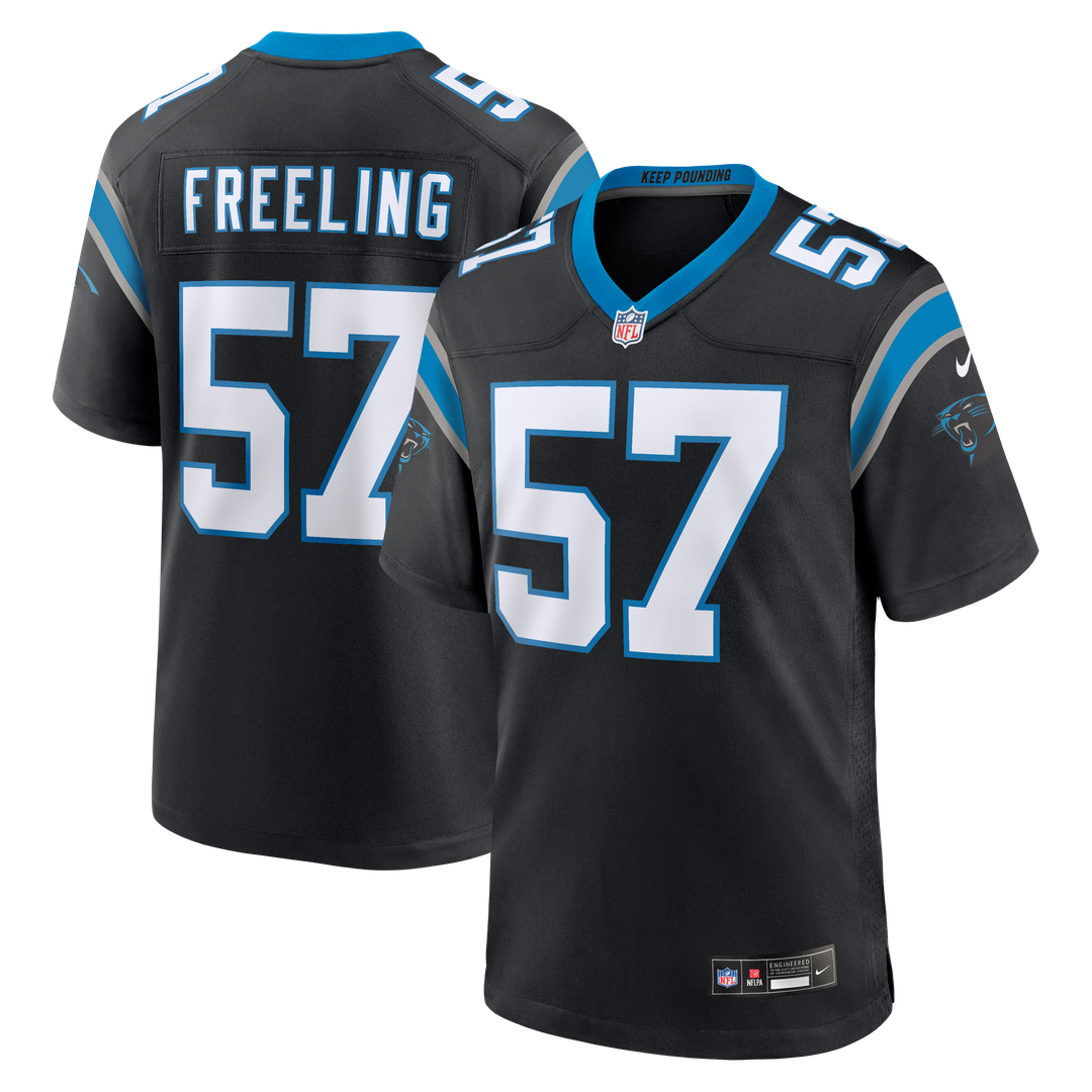 Monroe Freeling Carolina Panthers Nike 2026 NFL Draft First Round Pick No. 19 Team Game Jersey - Black