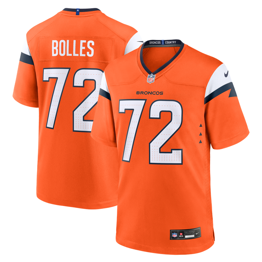 Garett Bolles Denver Broncos Nike Team Game Jersey -  Orange