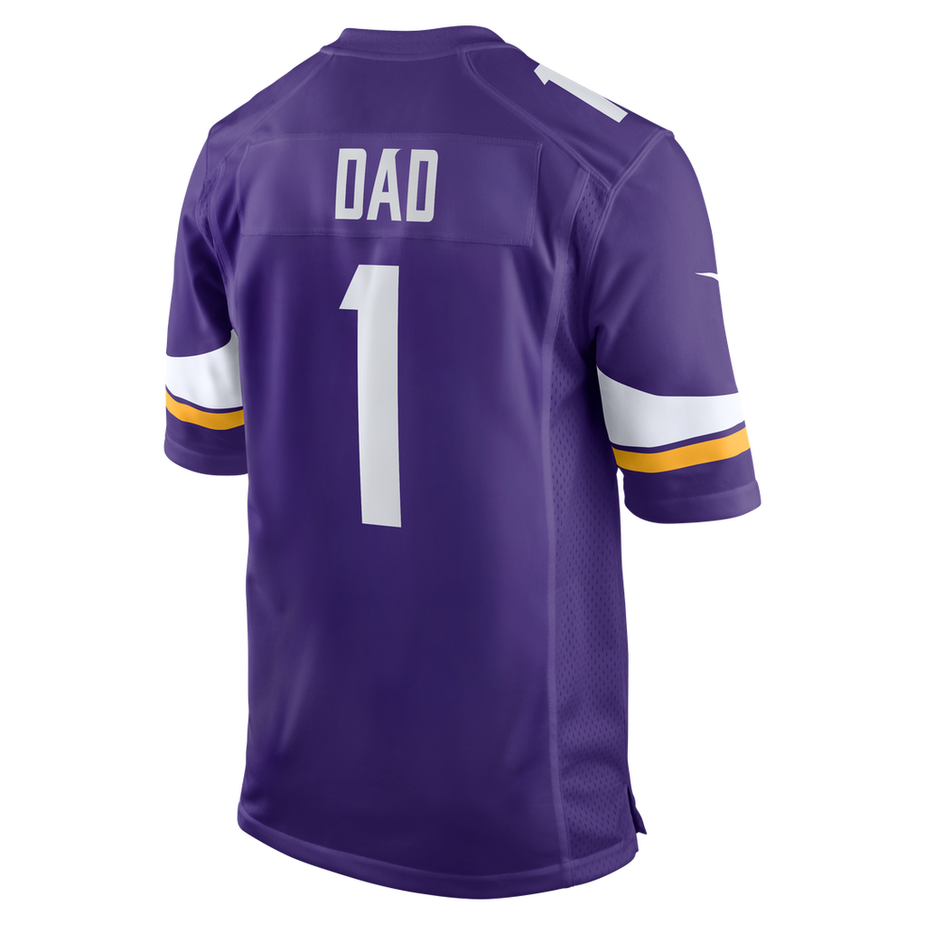 Number 1 Dad Minnesota Vikings Nike Game Jersey - Purple