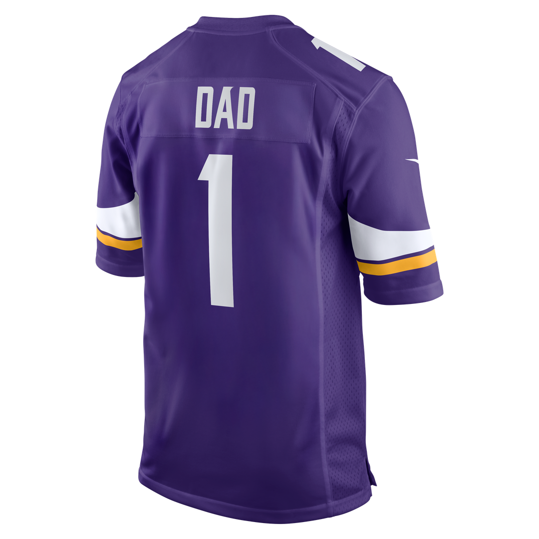 Number 1 Dad Minnesota Vikings Nike Game Jersey - Purple