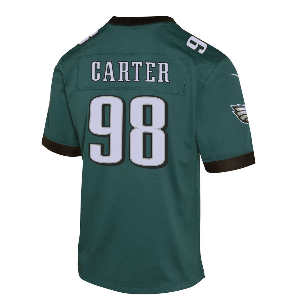 Jalen Carter Philadelphia Eagles Nike Youth Game Player Jersey - Midnight Green