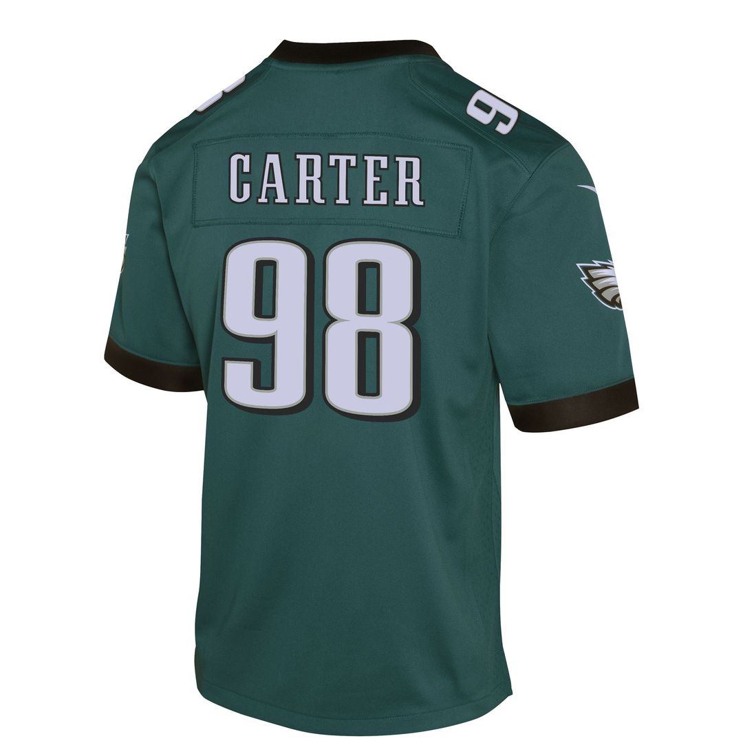 Jalen Carter Philadelphia Eagles Nike Youth Game Player Jersey - Midnight Green