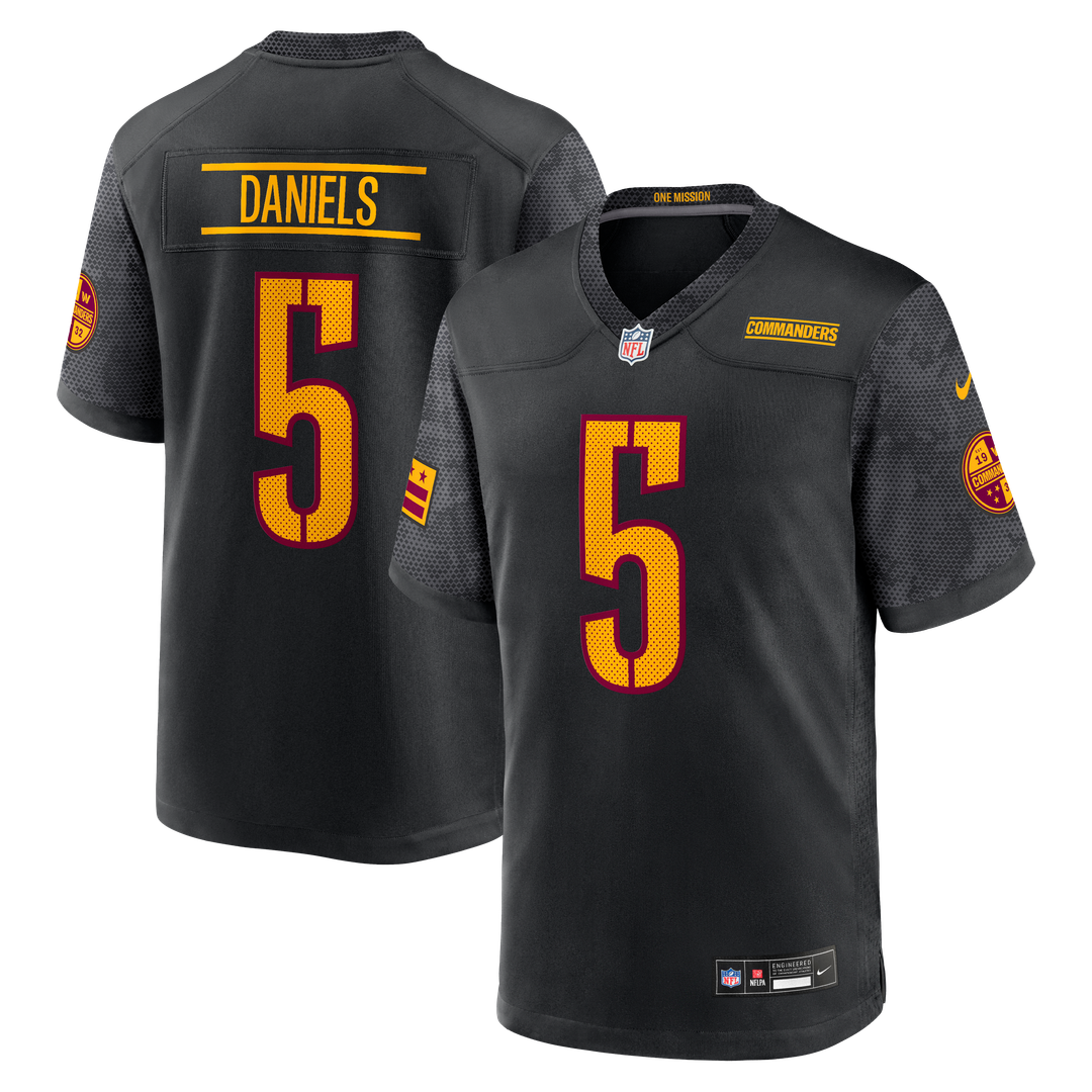 Jayden Daniels Washington Commanders Nike Alternate Game Player Jersey - Black
