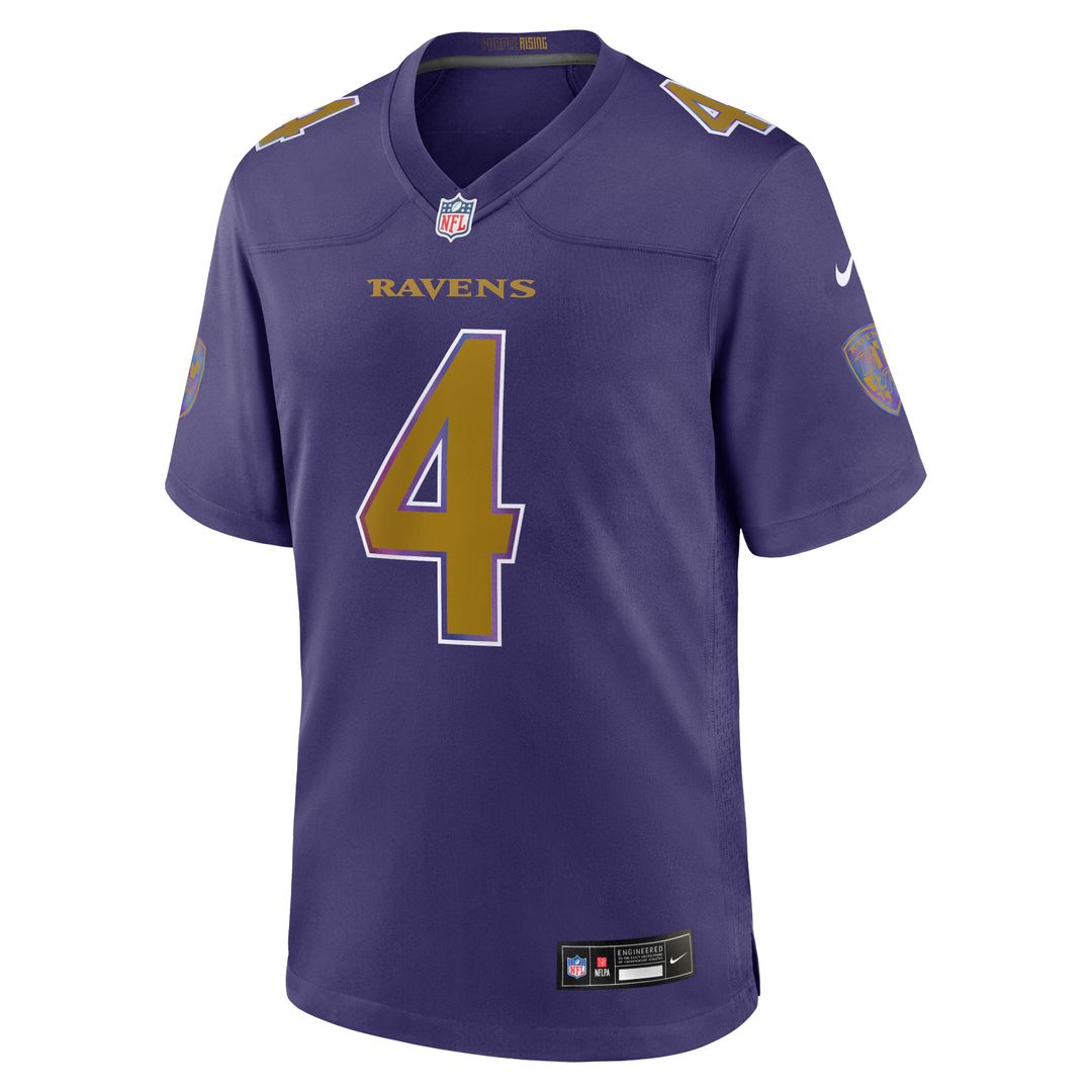 Zay Flowers Baltimore Ravens Nike Alternate Game Jersey - Purple