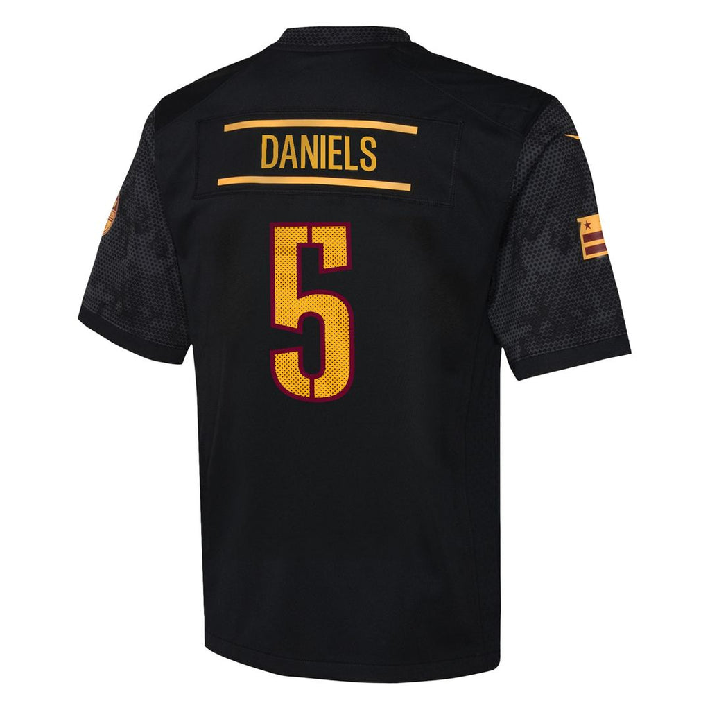 Jayden Daniels Washington Commanders Nike Youth Alternate Game Jersey - Black