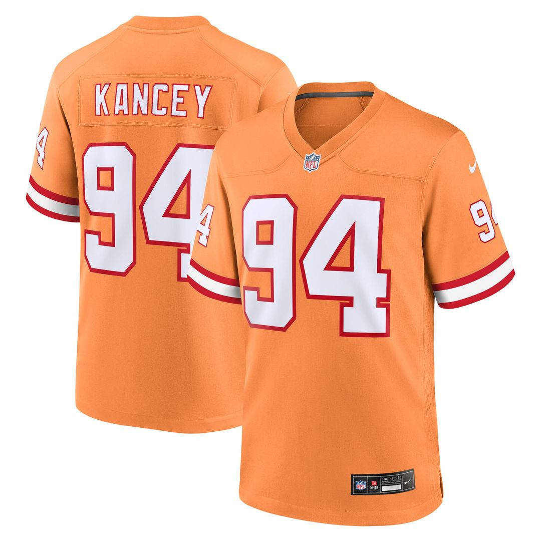 Calijah Kancey Tampa Bay Buccaneers Nike Alternate Game Jersey - Orange